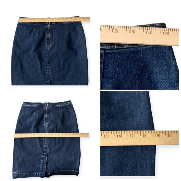 Gap 1969 Denim Pencil Skirt, Blue/Black, Size 12 regular - Picture 12 of 13